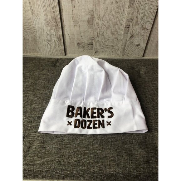 Bakers Dozen 4 Pc Gift Set Pink Brown Chef Hat Apron Oven Mitt Spatula Adult Sz - Picture 4 of 9